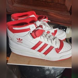 Adidas Originals Forum Mid Vivid Red/White Shoes